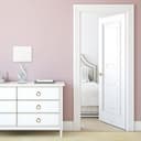 Relaxdays Lámpara Mesita Moderna, Diseño Abstracto, Luz Sobremesa, Pantalla Tela, E27, 50 x 25 cm, Plateado y Blanco - 3