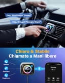 JOYROOM 96W Trasmettitore Bluetooth per Auto,【60W PD & Dual 18W QC】【Bassi & Hi-Fi Stereo】Bluetooth 5.4 Auto, Adattatore Chiamata Vivavoce & Luci LED, Supporta Bluetooth & Aux & Scheda TF - 6