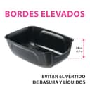 Ferplast Arenero Gato, XXL, Abierto, Fácil Limpieza, Negro, L 67 × A 49 × A 24 cm - 6