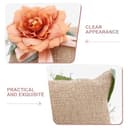 BAZEITFLOW Set Cuscini per Fedi Nuziali in Lino Rustico Arancione, Cuscino Portafedi Quadrato Fatto a Mano per Matrimonio e Proposta di Fidanzamento, Decorazione Cerimonia e Festa di Nozze - 7