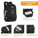 HUNTVP 25L Rucksack Herren Sportrucksack Motorrad Wasserdicht Schulrucksack Mini Tagesrucksack Militär Daypack Backpack Wanderrucksack für Arbeit Outdoor Sport Fitness Wandern - Schwarz - 3