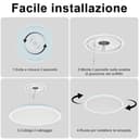 Rawhui 24W Plafoniera LED Soffitto Dimmerabile,2400LM Lampada Led Soffitto con Telecomando & APP,RGB,3000K-6500K,Alexa/Google Assistant/Smart Life,Per Soggiorno Camerette letto - 8