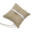 letuxaamz Almohada de Anillo Yute Encaje - 15 * 15 cm Almohada de Anillo de Boda Vintage, Compromiso Boda para Anillo con Lazo de Satén Ringkissen Wedding Ring Pillow Juego de Accesorio para Bodas. - 5