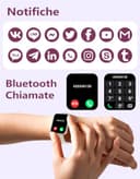RUIMEN Smartwatch Uomo Donna Chiamate e Whatsapp Smart Watch Contapassi Cardiofrequenzimetro da polso Saturimetro Orologio Smart Fitness Sportivo Impermeabile per Android iOS Galassia - 3