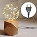 Nizirioo Wooden Table Lamp, E27 Bedside Lamp, Wooden Base, Small Bedside Lamp with Diamond Wooden Base, EU Plug Wooden Base, E27, Perfect for Bedroom/Living Room/Office (without Bulb) - 6