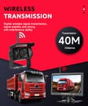 Digitale Senza Fili Telecamere Retromarcia Kit, 7 Pollici IPS Monitor con Visione Notturna IP68 Impermeabile, BSD, Image Flip, Wireless Telecamera Posteriore Auto Camion/Bus/Furgone/Camper/Rimorchio - 2