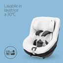 Maxi-Cosi Rivestimento Seggiolino, Fodera estiva in cotone biologico per Pearl 360 e Mica (Eco), Copriseggiolino auto, 100% cotone naturale traspirante, lavabile in lavatrice, bianco naturale - 4