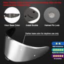 PSLER Helmet Visor for Shoei NXR2 Z8 Tinted Visor for RF-1400 CWR-F2 CWR-F2R X-Fifteen X15 X-SPR Pro Motorbike UV Protection Face Shield Replacement Accessories(Silver) - 3