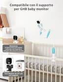GHB Baby Monitor Video e Audio 5", Telecamera Neonato con Schermo IPS 5000mAh, Visione Notturna, Sensore di Temperatura, VOX, Ninnananna - 10