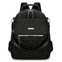 JANSBEN Rucksack Damen Klein, Cityrucksack Anti-Diebstahl Schultasche Nylon Schultertaschen Daypacks Damen Rucksackhandtaschen für Lässig Schule Reise Arbeit,Schwarz - 1