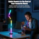 Electight Desk Lamp RGB Smart IC, 360° Foldable LED Table Lamp, 16 Million DIY Colors Bright Light, Music Sync, Dimmable,Timer Setting for Living Room, Gaming Room, Bedroom - 7