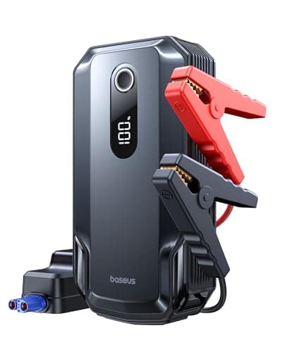 Baseus Avviatore Batteria Auto, 20000mAh Portatile Booster Avviamento Auto con 30W Ricarica Rapida e Display LED, 12V Batteria al Litio Jump Starter per 10,0L Benzina e 6,0L Diesel Motori