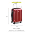 Delsey Gepäck Helium Aero Handgepäck Spinner Trolley, Ziegelrot, Carry-On 21 Inch, Helium Aero Hardside Erweiterbares Gepäck mit Spinner-Rädern - 4