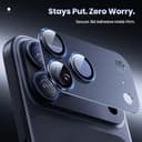 Hoerrye für iPhone 17 Pro Kameraschutz - [12FT Zersprungsicher Militärqualität] [Starke Adsorption] Metall 9H+ gehärtetes Glas Kamera-Display Vollschutzabdeckung Hülle-kompatibel, Blau - 5