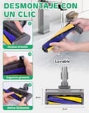 Akunsz Cepillo Eléctrico para Dyson V15 V11 V10 V8 V7 – Cabezal de Cepillo con Luces Láser Verdes, Cepillo de Repuesto con Rodillo Suave para Suelos Duros, Parquet y Superficies Lisas - 8