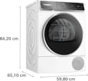 Bosch WQB246C0II Serie 8 Asciugatrice smart a pompa di calore, 9 kg, Classe energetica B, Condensatore autopulente, Riduce le pieghe e facilita la stiratura, Cestello per capi in lana, Bianco, 60 Cm - 2
