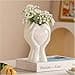 20 cm Heart Hand Ceramic Modern Flower Vase for Living Room, Bedroom Decoration, Aesthetic Nordic Style for Home, Office, Coffee Table Shelf Decoration, Gift Idea for Women, Mum, Best Friend (White) - 1