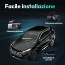 BOTSLAB 4K Dash Cam Auto,5GHz WiFi e GPS,Doppia Telecamera per Auto con Scheda SD 64G,ADAS,24H Monitor di Parcheggio,Super Visione Notturna,WDR,G-Sensor,Registrazione in Loop,Grandangolo 170° - 8