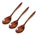 Wooden Spoon Environmentally Friendly Cutlery Wooden Spoon Honey Teaspoon Wood Small Soup Spoon Coffee Tea Honey Natural Wood Spoon Kitchen Accessories (3 Pieces 14 cm) - 1