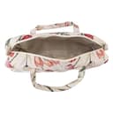 Gegong Borsa portaoggetti fatta a mano per ferri da maglia, in tessuto jacquard con fiori viola, rosa, per trucco, scrivania, viaggi, camera da letto, soggiorno (rosa jacquard) - 3