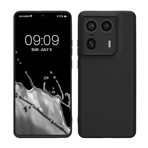 kwmobile Case for Motorola Edge 50 Ultra Case - Protective Slim TPU Phone Cover - Soft Matte Finish - Black Matte