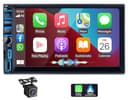 iFreGo 2 Din Autoradio mit Wireless Carplay & Android Auto, Autoradio Bluetooth mit Bildschirm Touchscreen, AM/FM Radio,7 LED Farben,Mirror Link,Radio mit Rückfahrkamera,RDS,USB - 1