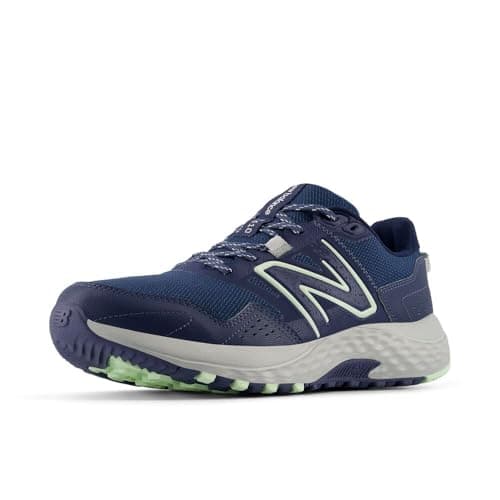 New Balance Men's 410 V8 Trail Running Shoe, Nb Navy/Vintage Indigo/Melon Water, 9 UK