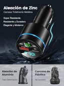 Mohard Transmisor FM Bluetooth Coche 5.3, Metal PD 30W & QC3.0 18W Cargador Coche Rápido, Manos Libres Receptor Música Bluetooth con Cancelación Ruido, con Anillo Luz & Música Alta Fidelida Car - 7