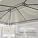 Outsunny Copertura per Gazebo da Giardino Tetto Sostitutivo Anti-UV Impermeabile in Poliestere 3x4m Beige - 4