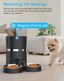 WellToBe Smart Futterautomat Katze & Hund, WiFi Automatischer Futterspender für 2 Katze, Pet Feeder mit Timer, Ton-Aufnahmefunktion, App-Steuerung, Portion, zu 6 Mahlzeiten am Tag (Schwarz) - 4