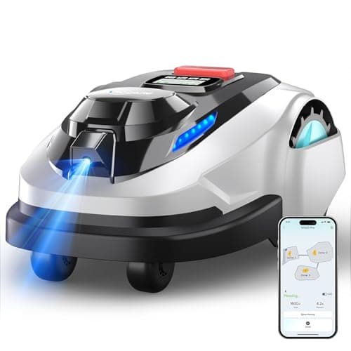 YARDCARE N1600PRO Cortacésped Robot sin Cable Perimetral con RTK & Visión IA, hasta 1600 m², Corte Eficiente en U con Gestión de Zonas, Altura Regulable por App y Evitación Inteligente de Obstáculos