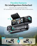BOTSLAB Dashcam Auto Vorne Innen, 4K+1080P Dual Auto Kamera mit 3,18" IPS-Touchscreen, Super Nachtsicht, App & Sprachsteurung, 5,8 GHz Wi-Fi Dash Cam, GPS, 24/7 Parküberwachung, G-Sensor, 512 GB Max - 3
