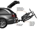 Thule EasyFold XT 2 Hitch Bike Rack - E-Bike Compatible - Fits 2" and 1,1/4" receivers - Tool-Free Installation - 130lb Load Capacity - 3