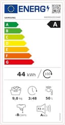 Samsung WW90DG5G34AEEG Waschmaschine WW5100D SLIM, 9 kg, EEK: A (-10%), Nur 48 cm tief, Dampfprogramm, AI Energy Mode, Ecobubble, WiFi, Mikroplastik-Programm, AI Wash, SuperSpeed 39 Min., Weiß - 16