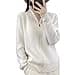 Cárdigan de Lana de Punto para Mujer, Cuello Alto y Cremallera. Suéter de Lana Grueso y cálido con Cremallera Completa. (White,Talla única) - 1
