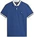 Tommy Hilfiger Uomo Maglietta Polo Maniche Corte Contrast Collar Block Regular Fit, Blu (Preppy Navy Heather B8465), L - 4