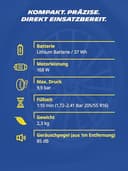MICHELIN Air Power Max Hybrid Li-Ionen Akku-Kompressor mit Jump Starter & Powerbank – 3in1 Starthilfe, Luftpumpe 9,9 bar & 10.000 mAh Powerbank für Auto, Motorrad & Fahrrad - 9