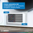 Bosch WQG245C0IT Serie 6 Asciugatrice a pompa di calore 9 kg, Classe energetica C, Condensatore autopulente, Sensori di asciugatura intelligenti, Riduce le pieghe e facilita la stiratura, Bianco, 60Cm - 12