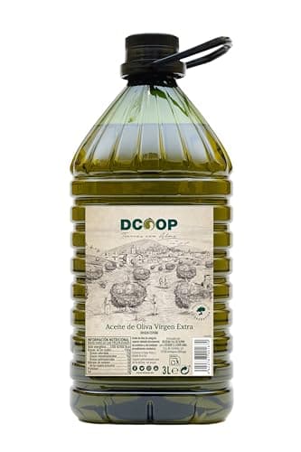DCOOP Aceite de Oliva Virgen Extra - Ideal Para Cocinar, Botella PET Conserva las Propiedades del Producto, Cooperativas, 3 Litros