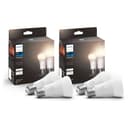 Philips Hue White E27 Lampe 4 Pack 4x1055lm, dimmbar, warmweißes Licht, steuerbar via App, kompatibel mit Amazon Alexa,9.5W (Echo, Echo Dot) - 1