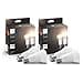 Philips Hue White E27 Bulb, 4 x 1055 lm, Dimmable, Warm White Light, Controllable via App, Compatible with Amazon Alexa, 9.5 W (Echo, Echo Dot) - 1