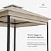 blumfeldt Grandezza Cortina - Gazebo, 3x3m, Acciaio Verniciato, Tetto & Pannelli Laterali Impermeabili, Resistente Gazebo da Esterno, Beige - 4