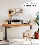 MAIDeSITe höhenverstellbarer Schreibtisch elektrisch mit 2 starken Motoren, tischgestell höhenverstellbar 3-stufige sowie auch 4 Memory-Steuerung mit Sitz-Steh-Erinnerungs - T2 Pro Plus - 3