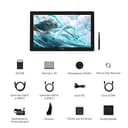 HUION Kamvas Pro 24 Tavoletta Grafica Con Schermo, 4K UHD Full Laminato 23.8 Pollici Disegno Digitale Display 140% sRGB, PW517 Penna, KD100 Wireless Mini Keydial - Compatibilità Windows Android Mac - 9