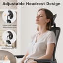 naspaluro Computer Desk Chair with 2D Adjustable Headrest/Flip-up Armrests/Back Support/Metal Claws, Swivel Mesh Ergonomic Office Chairs, Comfy High Study Home Office Chairs, Black Work PC Chairs - 5