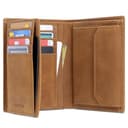 KORUTA Leder Geldbörse Herren mit RFID Schutz I Portemonnaie Groß mit Münzfach I 13 Fächer I Echtleder Geldbeutel für Männer I Brieftasche Wallet Portmonee braun - 1