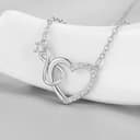 HinDaLi Collana Cuore Infinito Argento 925 per Donna Bambina Ragazza Simbolo Infinity Cuore Ciondolo Catena Collana da Donna Argento Zirconi Punto Luce Infinito Pendente Choker Brillantini - 5