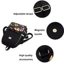 YANAIER Fashion Backpack For Women Ladies Water Repellent Nylon School Shoulder Purse Casual Daypack Rucksack Blue rose - 6