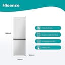Hisense RB390N4AWE Frigorifero Combinato a libera installazione,Total No frost con ventilazione multiflow, Colore Bianco, Altezza 186 cm, capacità netta 302 L - 2