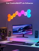 Govee Glide Hexa Light Panels, Luces LED Inteligentes de Pared en Forma de Hexágono, Luces Wi-Fi RGBIC Funciona con Alexa y Google Assistant para Sala de Estar, Gaming Room, 10 Piezas - 7